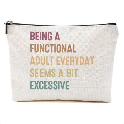 Funny Gifts Gag Gifts Makeup Bag Novelty Gifts Sarcastic Cosmetic Bag Humor Joke Travel Toiletry Bag Christmas Birthday Funny Gift for Women Best Friend Bestie Coworkers Boss Bestie