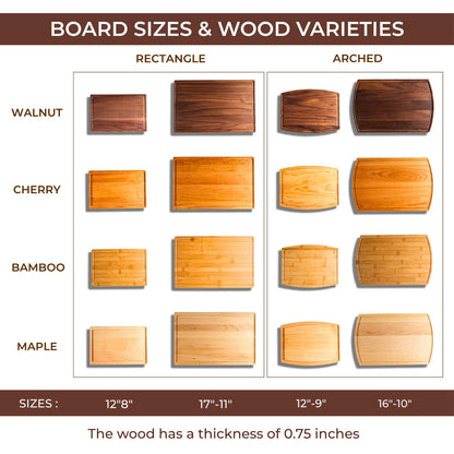 Personalized Cutting Board-Custom Cutting Board Wood Engraved Charcuterie Board-Personalized Wedding Gifts for Couple, Bridal Shower, Anniversary, Housewarming & Personalized Mothers Day Gift for Mom
