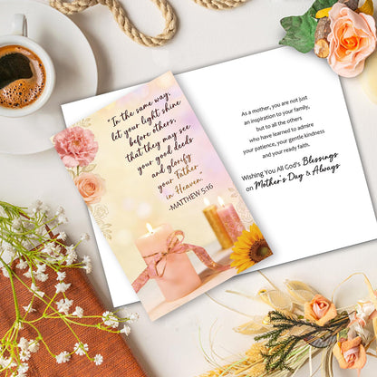 Christian Mother's Day Card for Grandma or Mom, Mother's Day Greeting Card with Bible Verse, Mother's Day Gift from Children