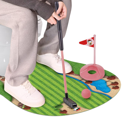 GOODLYSPORTS Toilet Golf, Mini Golf Game - Golf Gifts for Women, Gag Gifts Funny Adult - Funny Gift for Women, Mom, Sister, Girlfriend, Birthday, Mothers Day - White Elephant Gifts for Adults