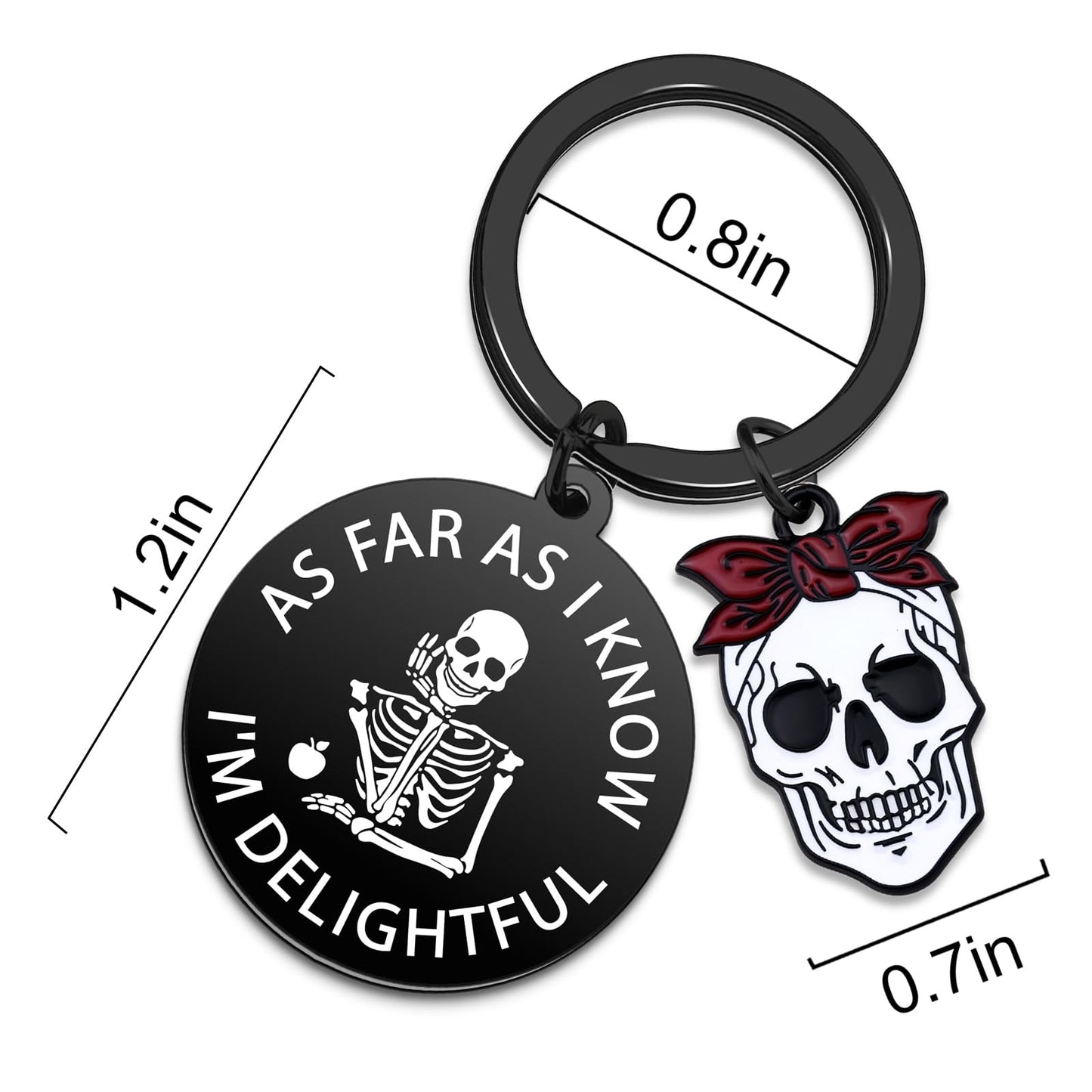 Goth Gifts for Women Gothic Keychain Skull Keychain for Teens Witchy Gifts for Women Skeleton Keychains Spooky Basket Stuffers Horror Gift for Friend Funny Halloween Keychains