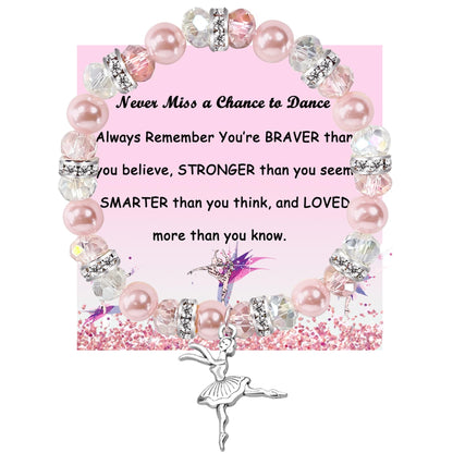 Dance Recital Gifts - Ballerina Bracelet & Ballet Dancer Jewelry