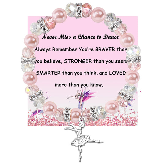 Dance Recital Gifts - Ballerina Bracelet & Ballet Dancer Jewelry