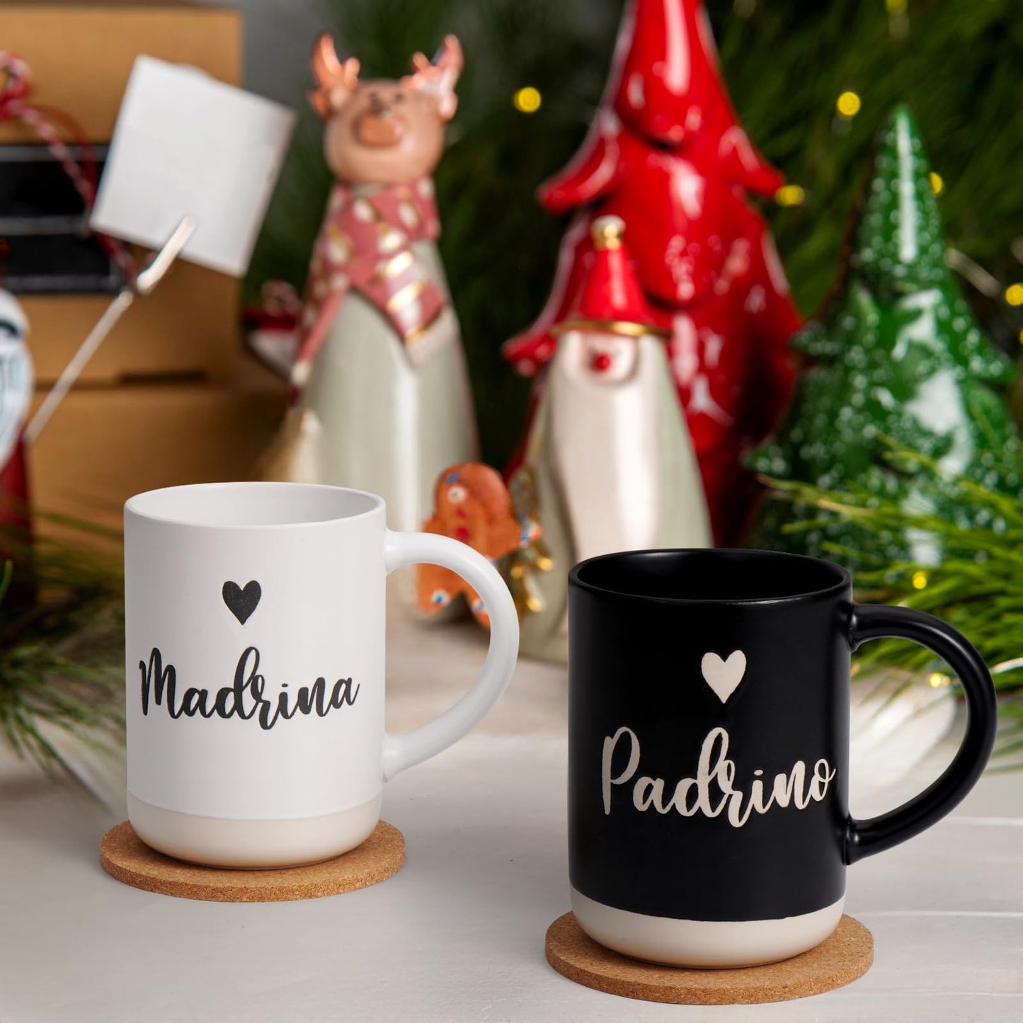 Cabtnca Godparents Proposal Gift, Padrinos Proposal Gift, Padrino Madrina Mugs, Christmas Birthday Gifts for Godparents from Godchild, Godmother Godfather Godparents Gifts for Baptism, 16 Oz Set of 2