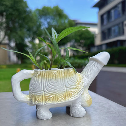Penis Turtle Planter Turtle Flower Pot Mischievous Joke Gift Indoor and Outdoor Garden Decoration