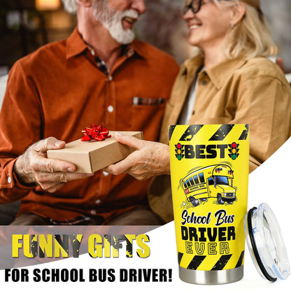 Bus Driver Appreciation Gifts - School Bus Driver Christmas Birthday Retired Appreciation Gifts - Buses Drivers Back To School Gift for Men Women - Stainless Steel Insulated 20OZ Tumbler
