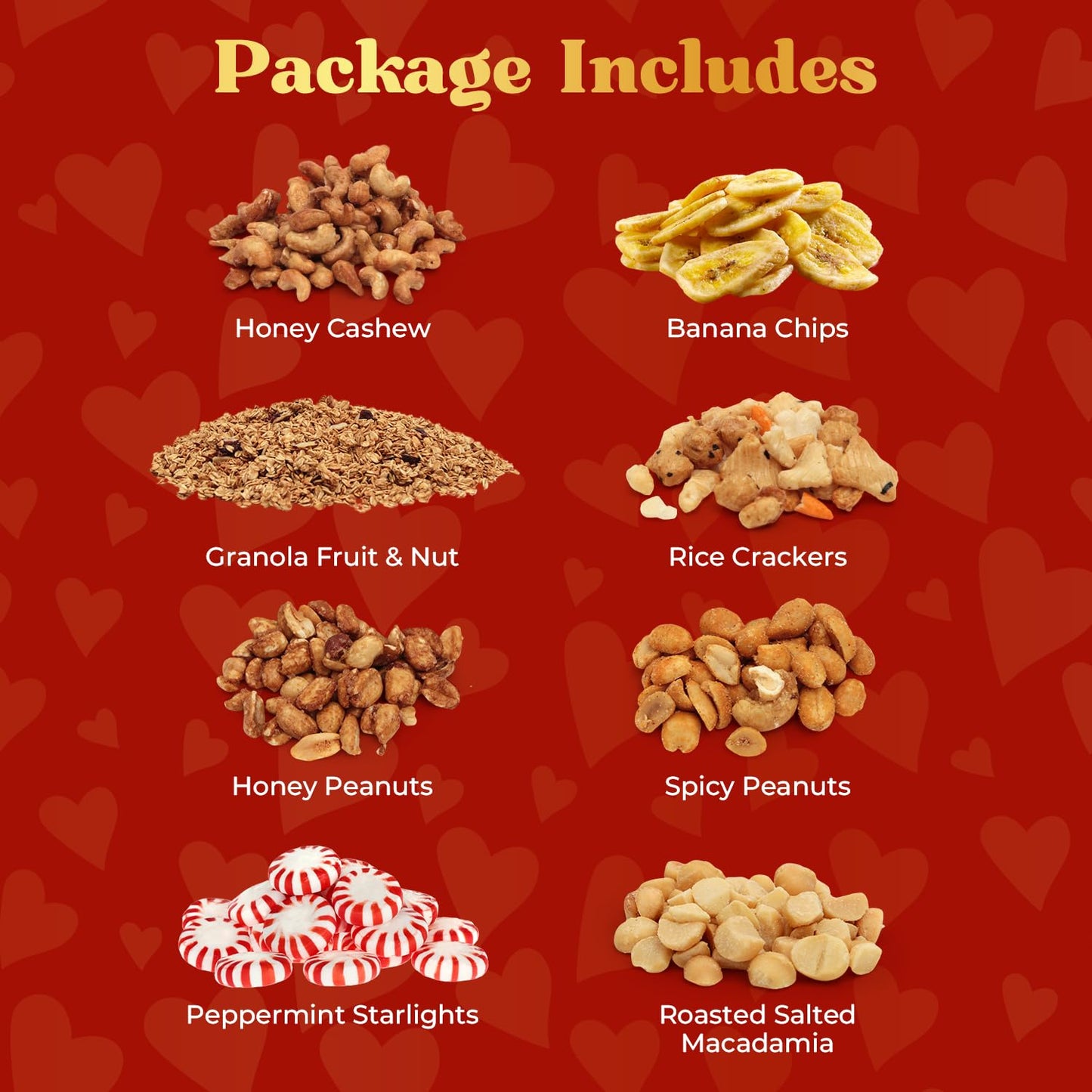 Fathers Day Nuts gift Basket Tower, Heart Design 6 Tier Food Baskets for Men and Women. Valentien Healthy Gift Basket.