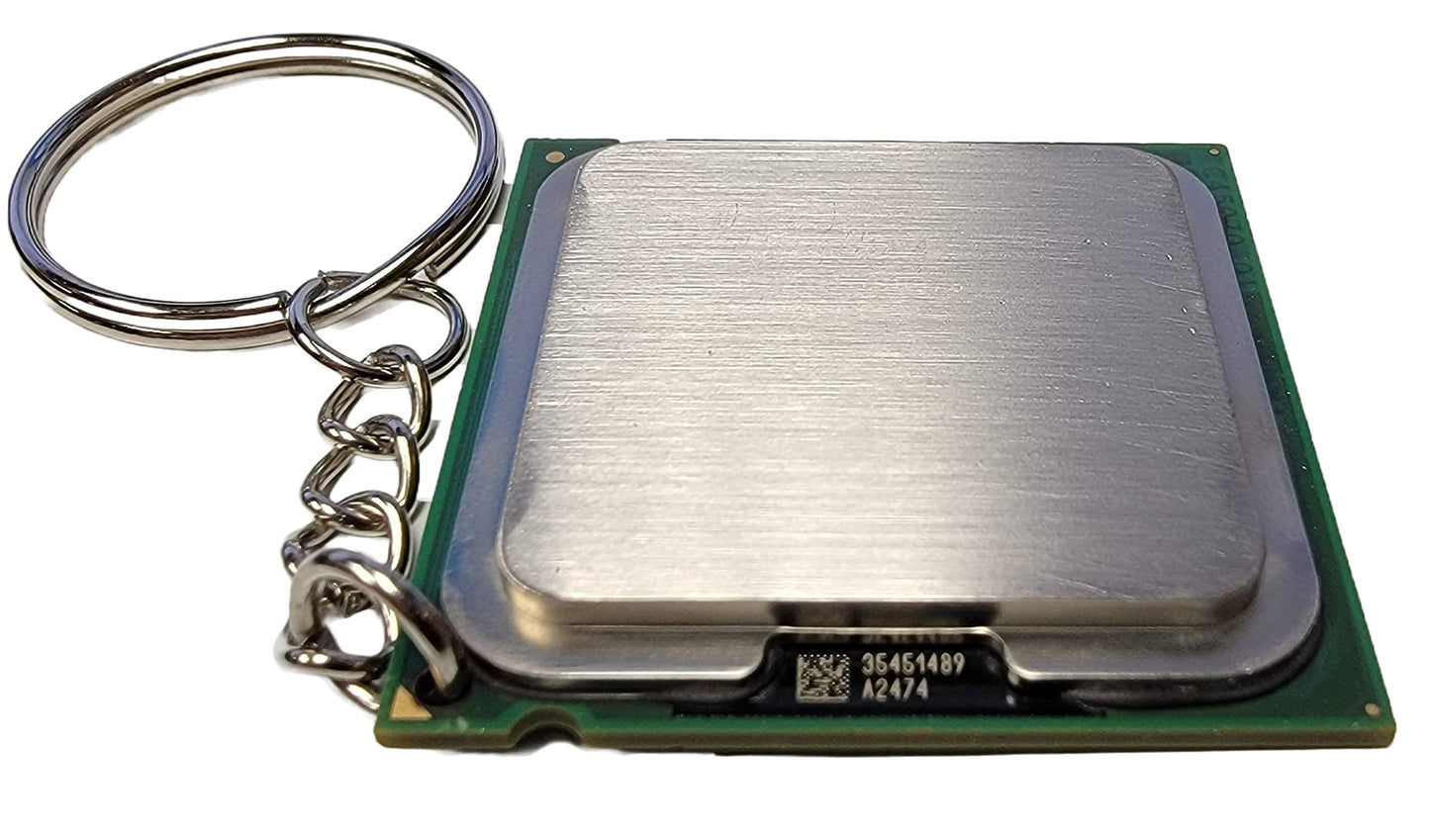 The Ultimate Geek Accessory - Recycled CPU Processor Keychain Made from Reclaimed Computer Parts