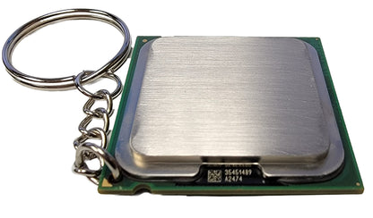 The Ultimate Geek Accessory - Recycled CPU Processor Keychain Made from Reclaimed Computer Parts
