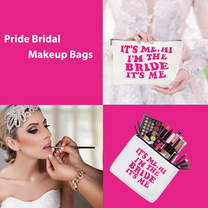 Bride Gifts Makeup Bag TS Singer Inspired Gift TS Fans Merch Music Lover Gift for Bride Cosmetic Canvas Bag Honeymoon Travel Organizer Zipper Pouch for Engaged Wedding Bridal Shower Gifts