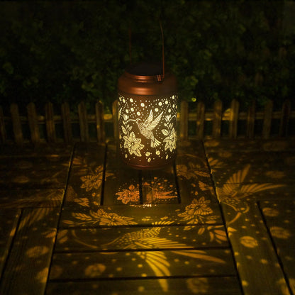 Birthday Day Gifts for Women, Garden Decor Hummingbird Solar Lanterns Outdoor Waterproof, Mothers Day Gifts for Mom Grandma, Hanging Solar Lights Outside Gardening Gifts