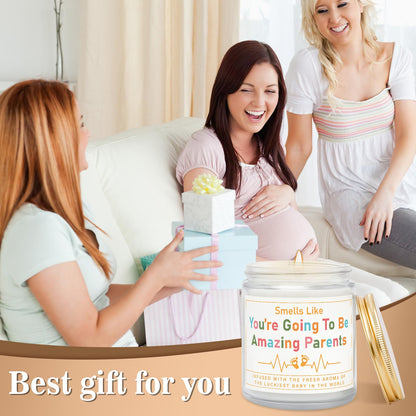 AceThrills Gender Reveal Gifts, New Parents Gift for Couples, Pregnancy Gifts for First Time New Mom Dad Gift - Lavender Scented Candle