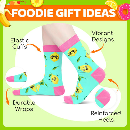 HAPPYPOP Funny Fruit Gifts - Avocado Pineapple Banana Strawberry Socks for Women Men