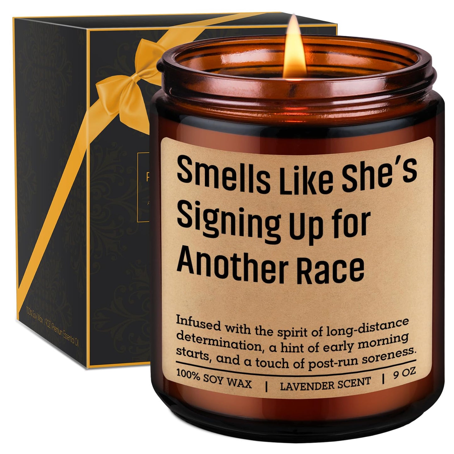 GSPY Candle, Gifts for Runners, Running Accessories for Women - Track and Field, Cross Country, 5K Run, Half Marathon Essentials - Mothers Day, Birthday, Running Gifts for Marathon Runner, Female, Mom