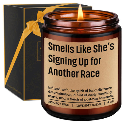GSPY Candle, Gifts for Runners, Running Accessories for Women - Track and Field, Cross Country, 5K Run, Half Marathon Essentials - Mothers Day, Birthday, Running Gifts for Marathon Runner, Female, Mom