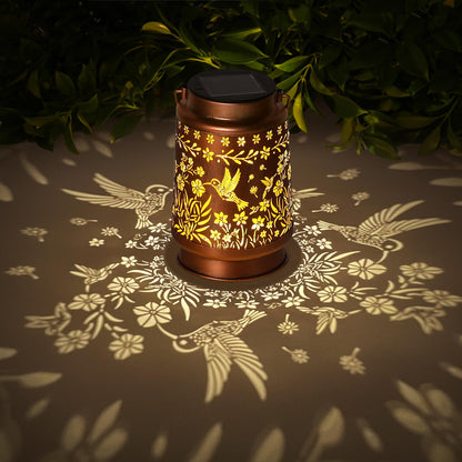Hummingbird Solar Lanterns Outdoor Waterproof,Garden Decor Metal Hanging Decorative Solar Lights,Mothers Day Gifts,Birthday Gifts for Women Mom Grandma，Gardening Gifts for Yard, Patio, Lawn, Tabletop