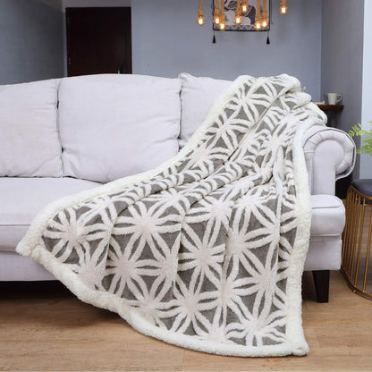 LOMAO Sherpa Fleece Blanket for Mom Cozy Soft Throw Blanket for Women Men Birthday Gifts Dual Sided Couch Sofa Bed Blanket (Grey,51x63)