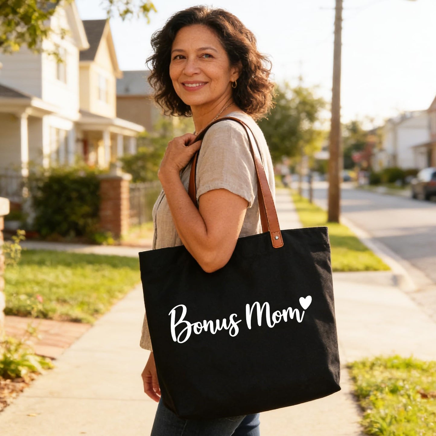 Lamyba New Mom Gifts, Mama Bag Tote with Makeup Bag, Cool Gifts for Mom to be/Expecting Mom