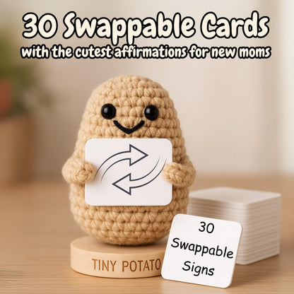 New Mom Gifts for Women - Tiny Potato with 30 Cute Signs | New Mommy Funny Gift for Baby Showers, Christmas, Stocking Stuffers, Birthday | Postpartum Care Package Idea for 1st Time Mother After Birth