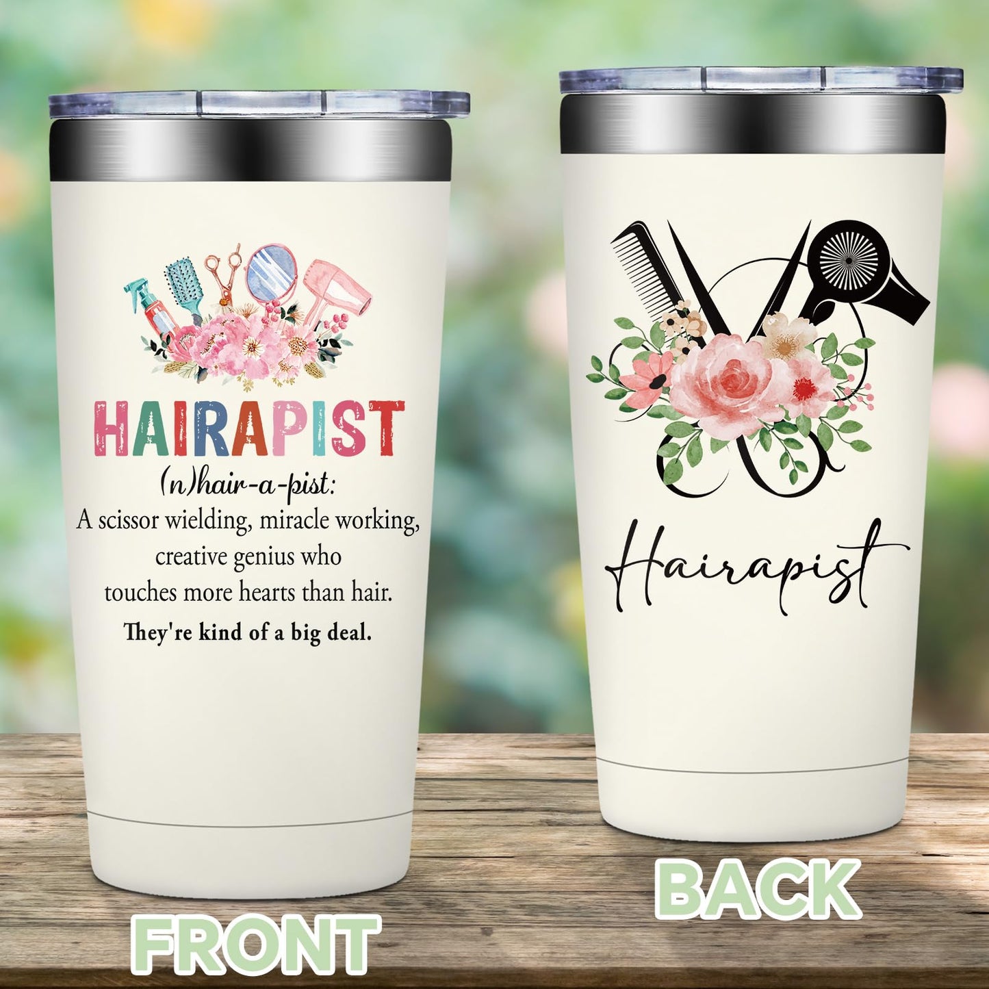 Hair Stylist Gifts - Hairdresser Gifts for Women - Birthday, Appreciation, Christmas Gift for Hairstylist Women - Hairapist Tumbler Cup 20 oz