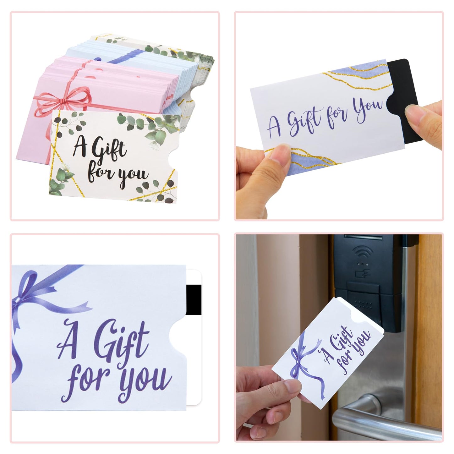 300 Pack Card Sleeves Credit Card Protector Hotel Key Card Holders Mini Business Card Envelopes