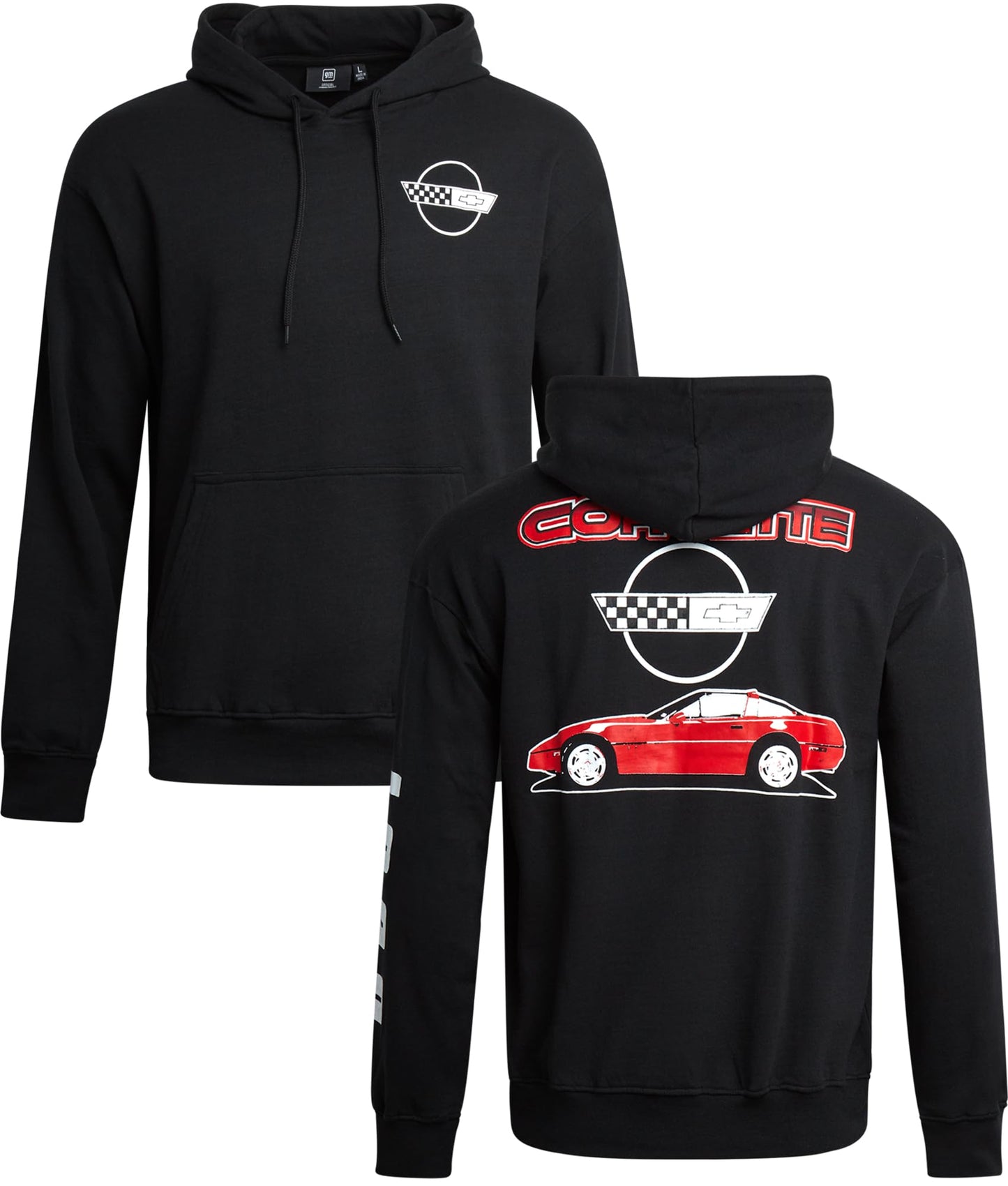 General Motors Chevrolet Corvette Mens Graphic Hoodies - Fleece Pullover Hooded Sweatshirt Cool Streetwear Hoodies (S-XL)