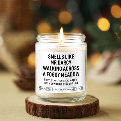 Mr Darcy Reading Candle, Pride and Prejudice Gifts, Bookish Merch & Decor, Jane Austen Gifts, Funny Mothers Day, Birthday, Literary Presents for Classic Literature Book Lovers, Readers