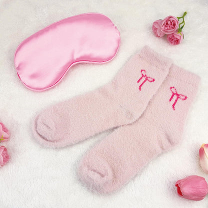 Pink Gifts for Women - 8PCS Pink Bow Gift Set for Her - Coquette Birthday Basket for Friends - Aesthetic Bow Accessories Set for Valentine's Day - Girly Stuff for Galentines