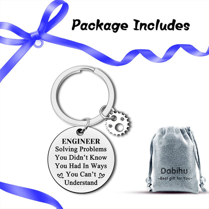Engineer Keychain - Funny Engineering Student Gift for School Graduation, Mechanical, Architectural, Civil, and Software Engineers - Teacher Appreciation