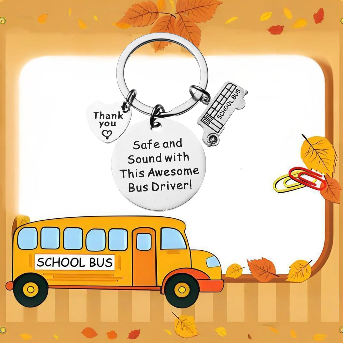 Bus Driver Gifts for Women, 4pcs Gift Set for Schoolbus Lovers, Bus Drivers Thank You Presents With Funny Novelty Socks