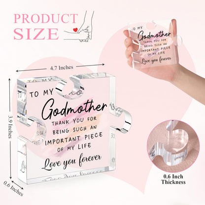 Godmother Gift from Godchild - Mothers Day Gifts for Godmother Proposal Gift Puzzle Piece God Mother Birthday Christmas Promoted to Godmother Gifts
