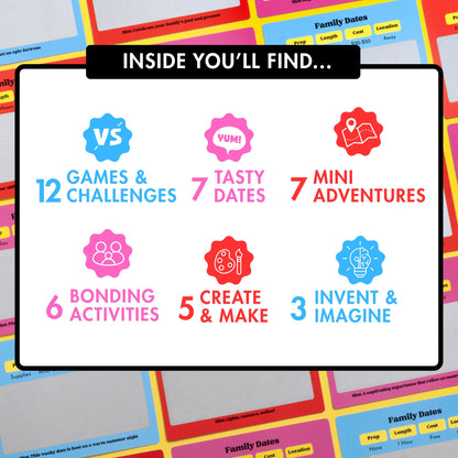 Happy Duo Family Dates 40 Scratch Off Cards – Summer Activities for Kids & Tween from Kids – Family Games for All Ages