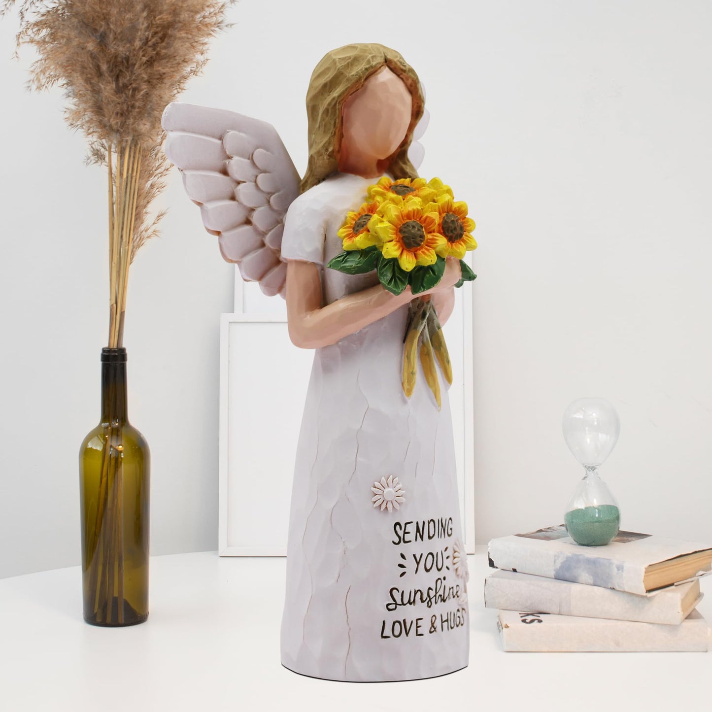 Sunflower Gifts for Women, Get Well Gifts for Women, Thinking of You Gift for Womens, Self Care Gift for Womens, Sculpted Hand-Painted Figure