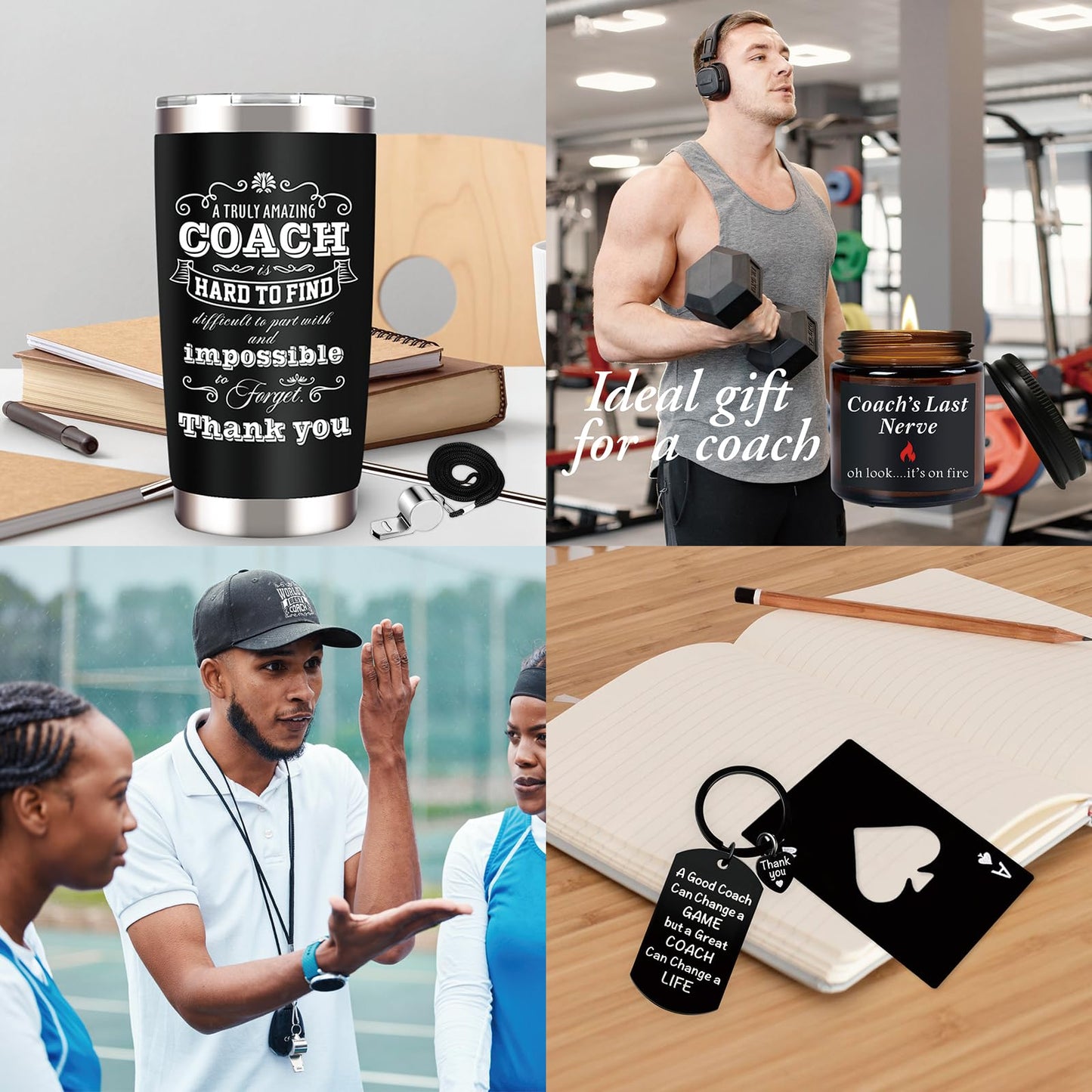 JTAMOHI Coaches Gifts, Best Coach Ever, Coach Appreciation Gift, Thank You Coach Gifts, Christmas Gift for Football, Basketball, Volleyball, Baseball, Softball, Swim Team, Hockey, Golf