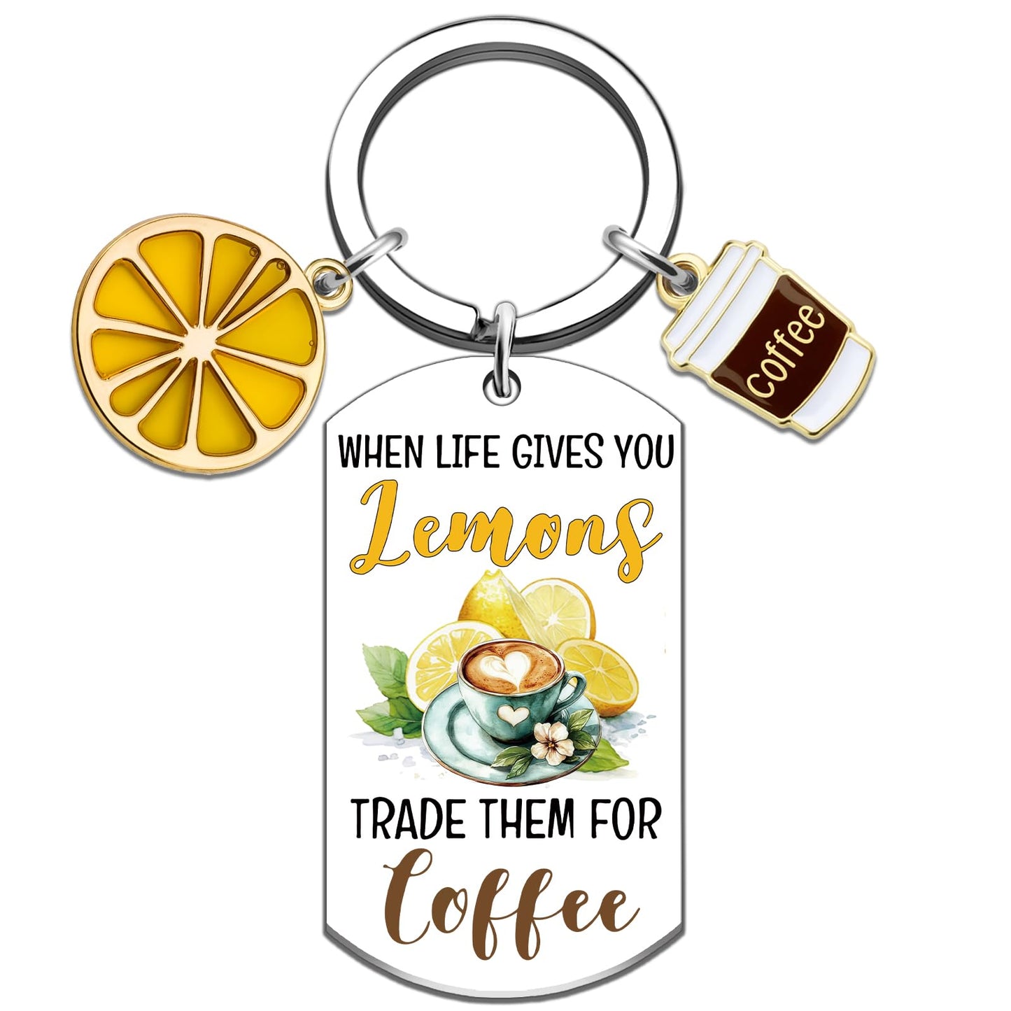 Lemon Gifts for Women Funny Lemon Accessories Keychains Lemons Themed Gift for Womens Sister Mom Friend Coworker Birthday Anniversary Graduation Lemons Jewelry Keyring