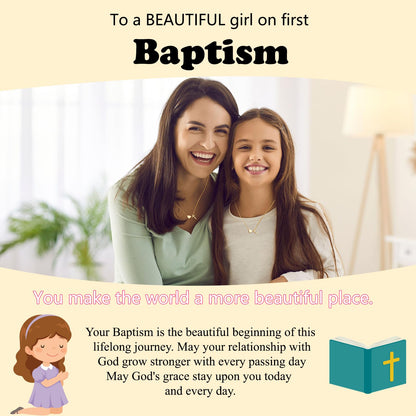 WEDDINEN First Communion Confirmation Baptism Jewelry Gifts for Teens Girls Kids,Cross Heart Necklace for Women Girls Christian Religious Stuffers Jewelry Gifts for Kids