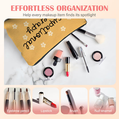 Occupational Therapy Gifts, Occupational Therapist OT Gifts Makeup Bag for Women, Mental Health Psychology Gift Makeup Zipper Pouch