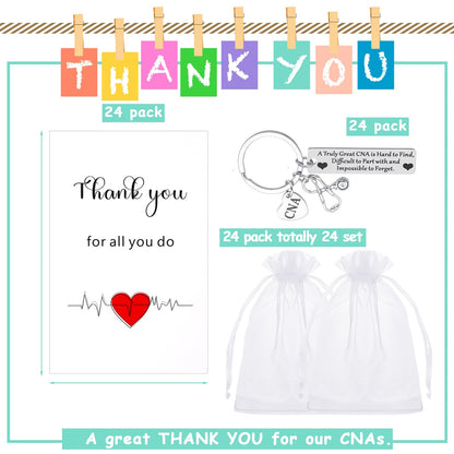 Sureio CNA Week Gift Bulk Appreciation Keychain CNA Accessories for Work Certified Nursing Assistant Graduation Party