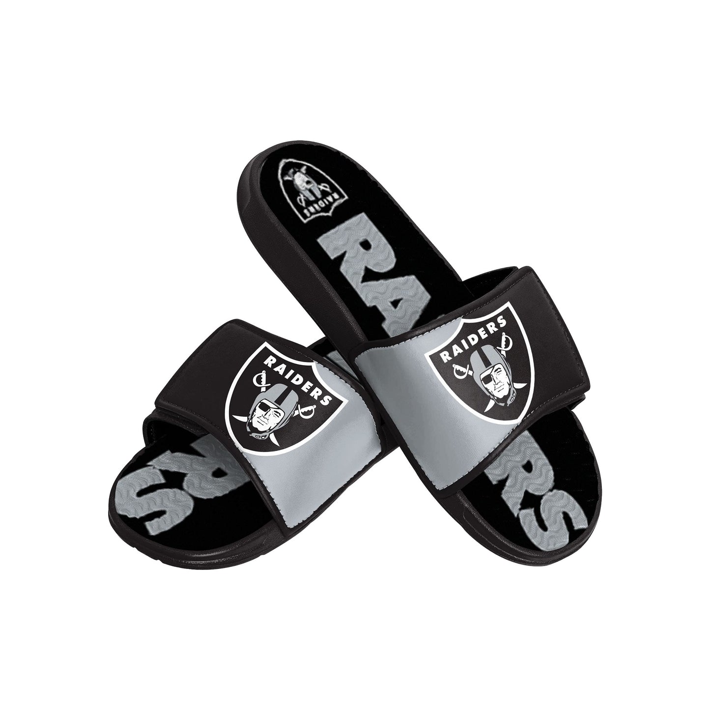 FOCO mens NFL Team Logo Athletic Sport Shower Flip Flop Sandals Gel Slides