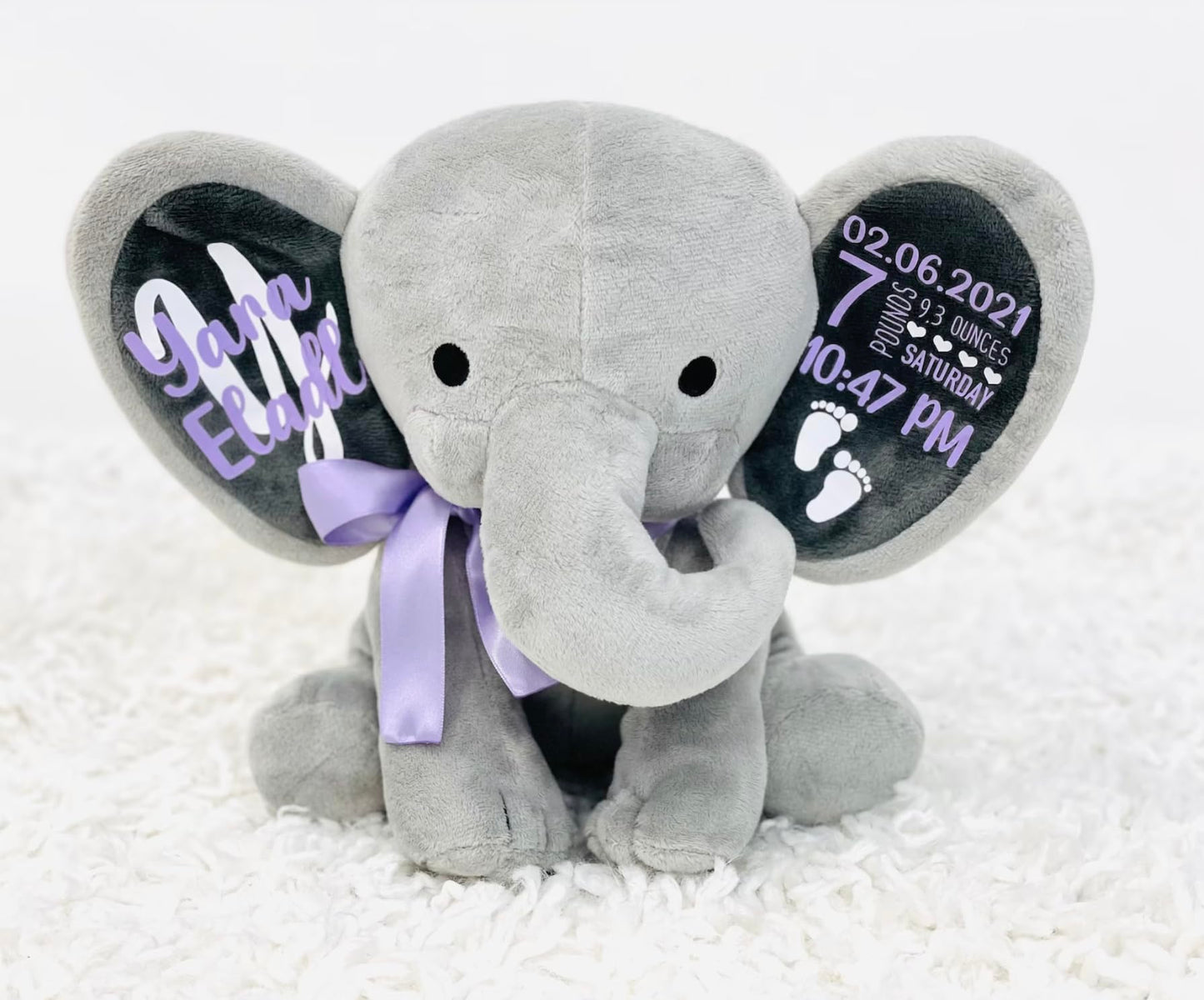 Personalized Keepsake, Stuffed Animal, Newborn, Birth Announcement Stuffed Animal,