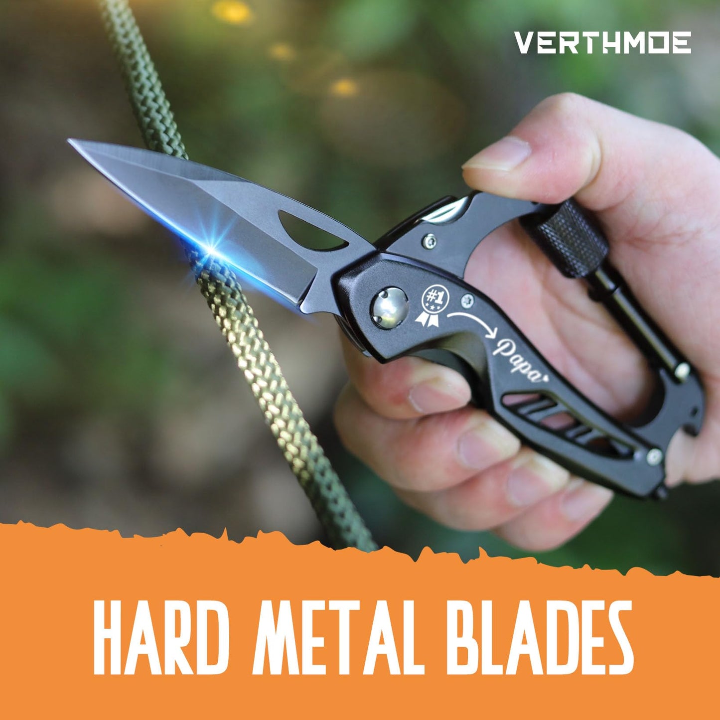 Gifts for Papa, Papa Gifts for Fathers Day, Papa‘s Multitool Gift for Fathers Day Birthday, EDC Outdoor Papa’s Gift