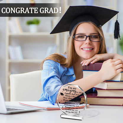 Jetec 2026 Graduation Christian Inspirational Acrylic Gifts for Women Her Him College High School Grad Gifts Acrylic Desk Plaque Graduate Room Decor Friends Desk Decor(Bible)