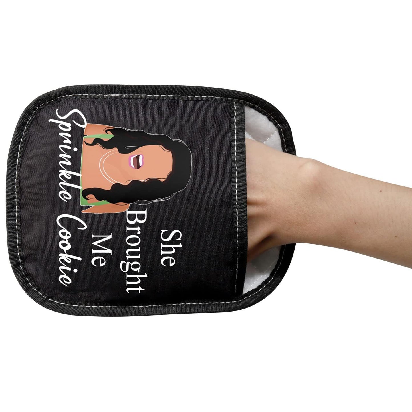 LEVLO Real Housewife Kitchen Pot Holder RHONJ TV Gift She Brought Me Sprinkle Cookie Oven Mitt for Fans Mom(Sprinkle Cookie)