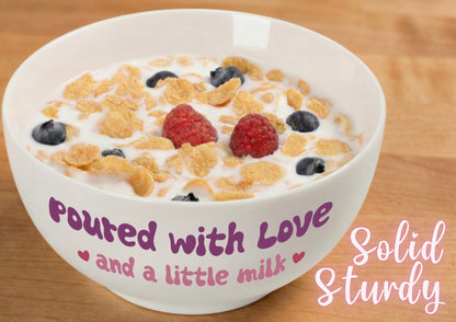 InnoBeta Mommom Gifts for Grandma from Grandkids, Mommom's Cereal Bowl Spoon Set, Ideal Present for Mother's Day Birthday Christmas