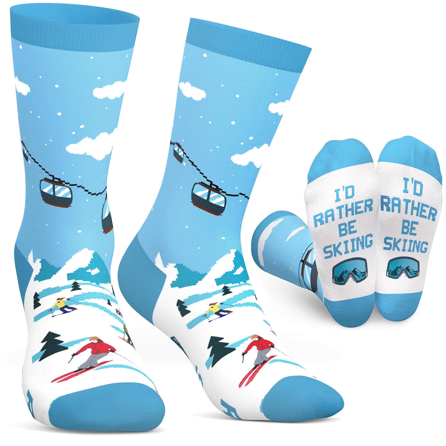 FOURSTUFF Ski, Cycling, Basketball, Golf, Pickleball, Softball, Volleyball, Wrestling, Soccer - Sports Socks for Women Men