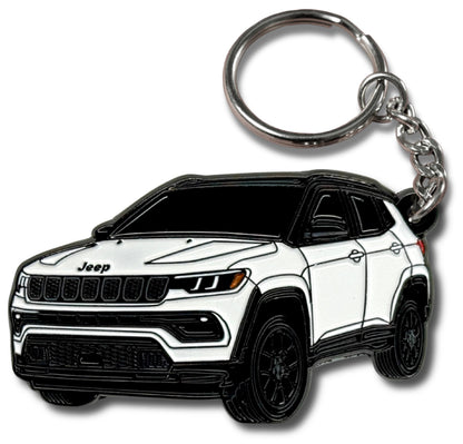Jeep Compass Metal Keychain – Officially Licensed Jeep Accessories for Women Men Key Chain Cool Fob Gift