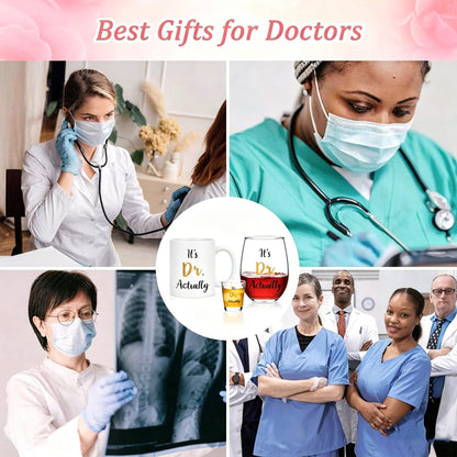 Futtumy It's Dr. Actually Set of 3, Funny PhD Graduation Gifts Her, Doctorate Graduation Gifts for Women Men, Medical School Doctor Phd Gift Ideas for Doctors Day Christmas Birthday