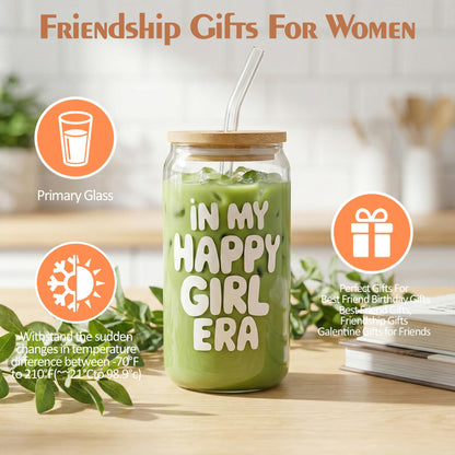 MHSMHL Best Friend Bestie Birthday Gifts for Women, Friendship Gifts for Women, Best Friend Gift Basket Galentines Gifts Valentines Day Gift for Friends Spa Care Box with 16oz Glass Cup