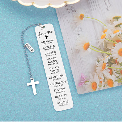 Baptism Gifts for Teen Girls Teenage First Communion Gifts for Girls Teens Boys Religious Christian Confirmation Gifts Bookmark for Women Girls Graduation Birthday Gifts Stocking Stuffers for Teen Boy