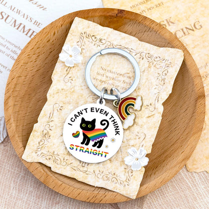 Lesbian Gifts Lesbian Stuff Lgbtq Gifts Gay Keychain Funny Black Cat Keychain Gay Accessories for Men Women Couples Anniversary Valentines Day Pride Keychains
